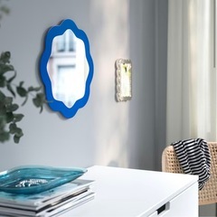 IKEA 青　ミラーの画像