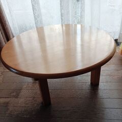 木製丸テーブル（折りたたみ足）