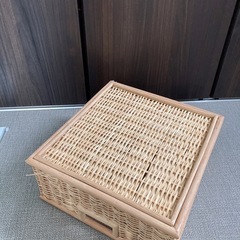 【無印良品】　重なるブリ材角型バスケット・中の画像