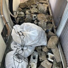 お好きなだけ 袋入り庭土、袋入りガラ、ブロック石 【手渡しのみ/...
