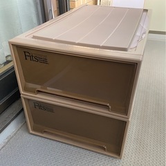 カラーボックス　衣装ケース　2個