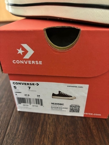 新品 ct70　チャックテイラー　ブラック　コンバース　ローカット24cm