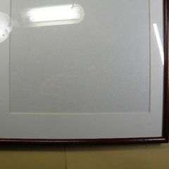  木製額縁 マット付 ガラス入 中古品 サイズ30.5x39.5cm G 取りに来ていただける方・受け渡し日時自由           の画像