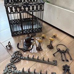 【アイアン小物9点セット】アイアン金具　バードゲージ　