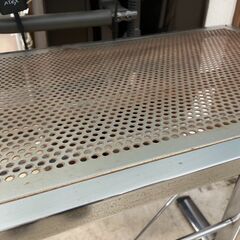 カウンターテーブル　No.690　ガラステーブル　メタルフレーム　※サビあり　【リサイクルショップどりーむ荒田店】の画像