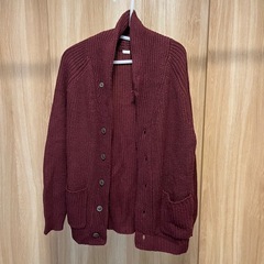 GU メンズニットカーディガン　襟付き　Mサイズ
