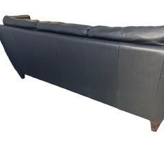 本革黒3人掛けソファ】幅2000mm奥行900mm高さ800mm座面