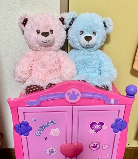 ビルドアベアのクローゼット+テディベア2体+おまけのぬい服（おもちゃ）