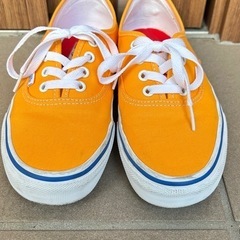 24.0㎝　バンズ　vans スニーカー　イエロー　黄色 　　の画像
