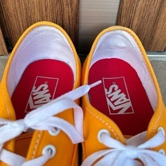 24.0㎝　バンズ　vans スニーカー　イエロー　黄色 　　の画像
