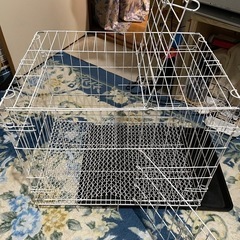 未使用　猫用ハシゴ付き2段ケージ 組立簡単 折り畳み式 掃除しや...