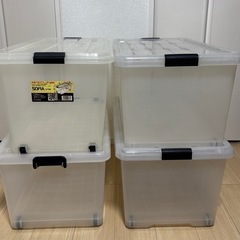 キャスター付き収納ケース4個セットの画像