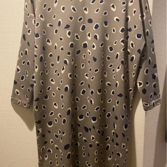 孔雀柄のワンピースの画像