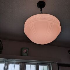大正時代のペンダントライト★重厚レトロ★作動問題なし★洋館 応接間★E26 引っかけシーリング式★LED対応の画像