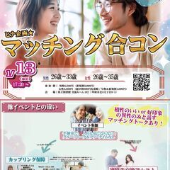 1月13日(月)17時20分～ヒナ企画★【男性26～33歳、女性...