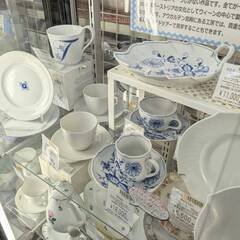 【愛品倶楽部柏店】Royal Copenhagen コペンハーゲン MEISSEN マイセン カップ ソーサー プレート ブルー フルーテッド ホワイトレリーフの画像