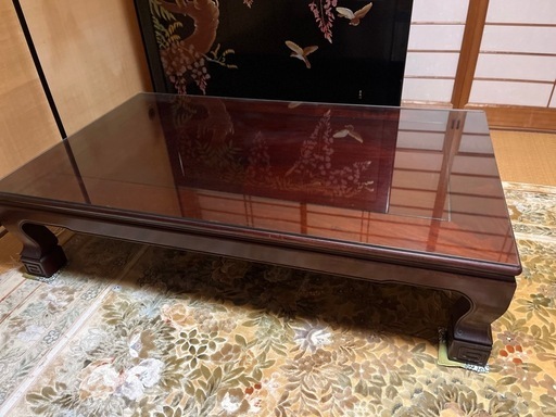 座卓ガラス板付き