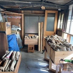大量のコーヒー麻袋