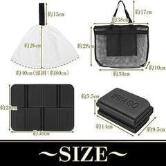 サウナ3点セット サウナハット マット 手提げ タオル生地の画像