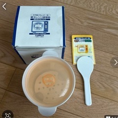 【未使用品】電子レンジ調理器　ミニしゃもじ付き