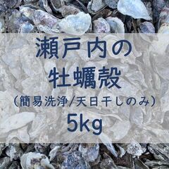 香川県産牡蠣殻(簡易洗浄/天日干し) 水質浄化 新品未使用 5kg
