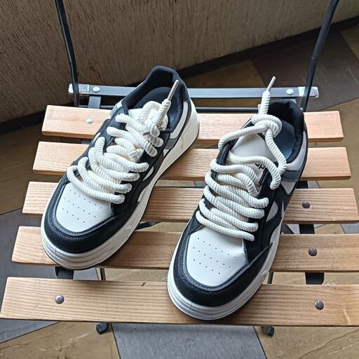 新品 25cm レディース スニーカー ホワイト シューズ 靴 ローカット【465】