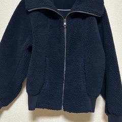 【値下げしました】ユニクロ  ボアジャケット  Ｌ  ネイビー