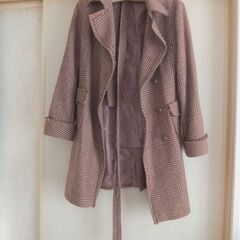 13号ピンクチェック13号コート