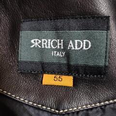 黒 レザージャケット RICH ADD ITALY ヴィンテージの画像