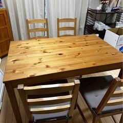 IKEA イケア JOKKMOKK 4人掛け ダイニングテーブル テーブルセット 机 テーブル 椅子　チェアの画像