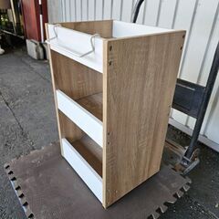 【お買い上げありがとうございました】木製　ウッドサイドワゴン　キャスター付き　WSW-280　280×330高さ562mm　アイリスオーヤマ　ek-575ged2の画像