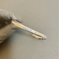 グリーンダイヤ付きシルバーリング