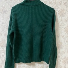 ニット２枚　黒(新品)グリーン(数回)の画像
