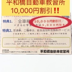 教習場 免許 招待券 割引券