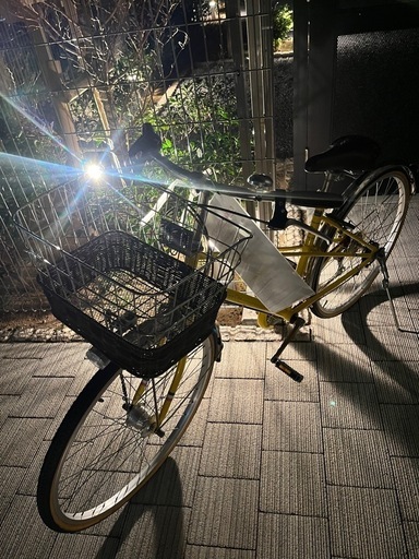 【オシャレ】26インチイエロー自転車｜♡