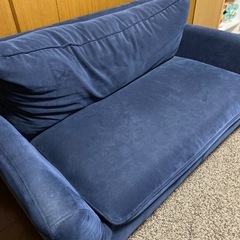 2、3人掛け　青　ソファー