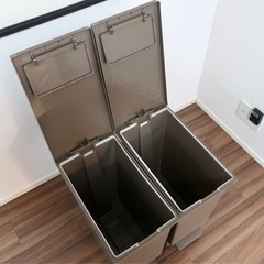 2セット　トンボ ユニード ゴミ箱 45リットル ふた付き 蓋を開けずにごみを捨てられる プッシュタイプ ペダル式の画像