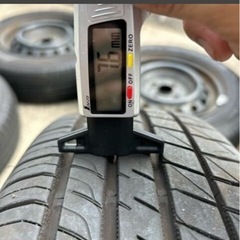 商品名: スチールホイール 刻印NY 14×5.5J 4H-100 ハブ径約54㍉　ダンロップ　ルマンV＋　175/65R14 82H 2023年製　4本　サイレントコア　の画像