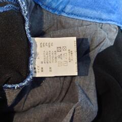 作業ズボン　裏起毛　カーゴ　デニム調の画像