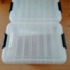 プラスチックBOX 収納ケース　工具箱　2個　ツールBOX 収納　おもちゃ箱の画像