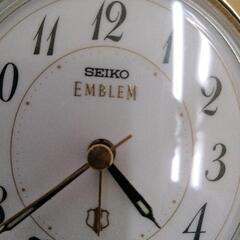 1227-046 SEIKO エンブレム　トラベル時計　携帯置き時計　折りたたみの画像