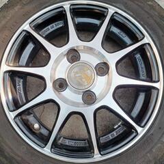155/65R13  アルミ　タイヤ4本セット　No.71の画像