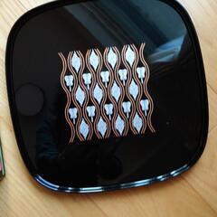 大相撲大阪場所、相撲茶屋のお盆とティッシュケースの画像