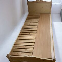 【決まりました】?格安? ★【美品】ニトリ 収納付きシングルベッドフレームマットレス付き