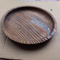 焼杉お盆　漆器のお盆　お寿司桶