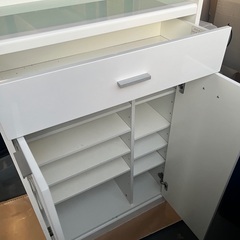 収納　下駄箱　シューズボックス　ホワイト　白の画像