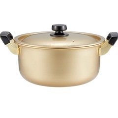 北陸アルミ 両手鍋 28cm [ガス火専用] 軽量 純しゅう酸 味づくし 日本製の画像