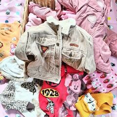 冬服子供服 110cm 120㎝ キッズ ミッキー　まとめて籠付　ミッキーほか　USEDの画像