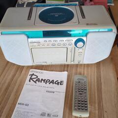 KENWOOD CD MD ラジカセ