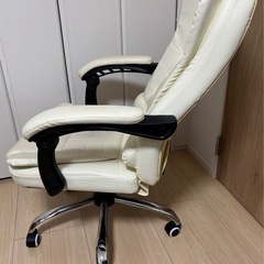 リクライニングチェア　ハイバック　オットマン付きオフィス椅子レザ...